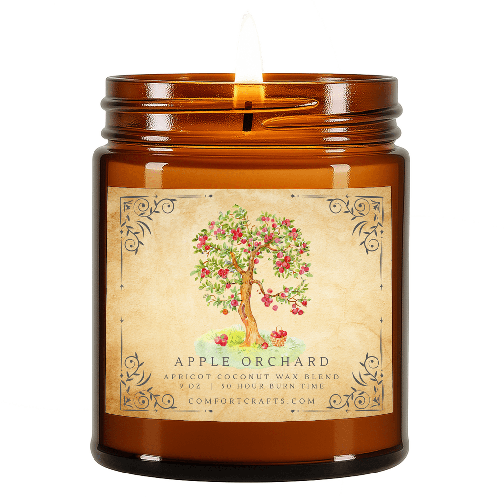 Apple Orchard Jar Candle Amber 9 oz - COMFORTCRAFTS.COM