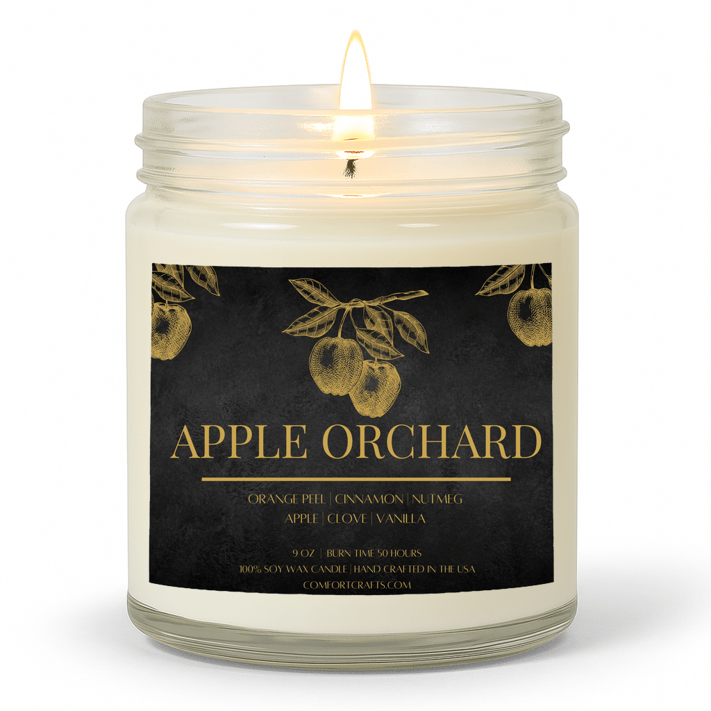 Apple Orchard Jar Candle Clear 9 oz GD - COMFORTCRAFTS.COM