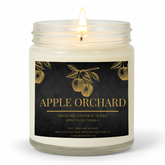 Apple Orchard Jar Candle Clear 9 oz GD - COMFORTCRAFTS.COM