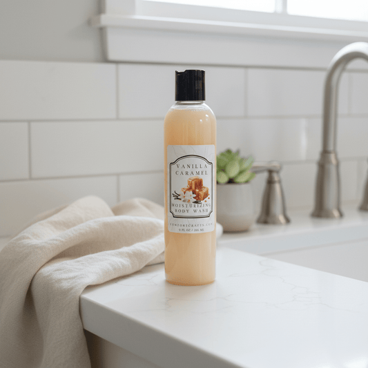 VANILLA CARAMEL - MOISTURIZING BODY WASH - 9 fl oz / 266 ml - COMFORTCRAFTS.COM