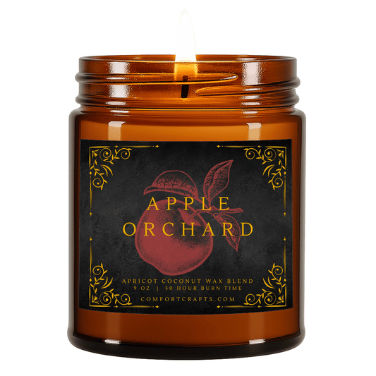 Apple Orchard Jar Candle Amber 9 oz DK - COMFORTCRAFTS.COM