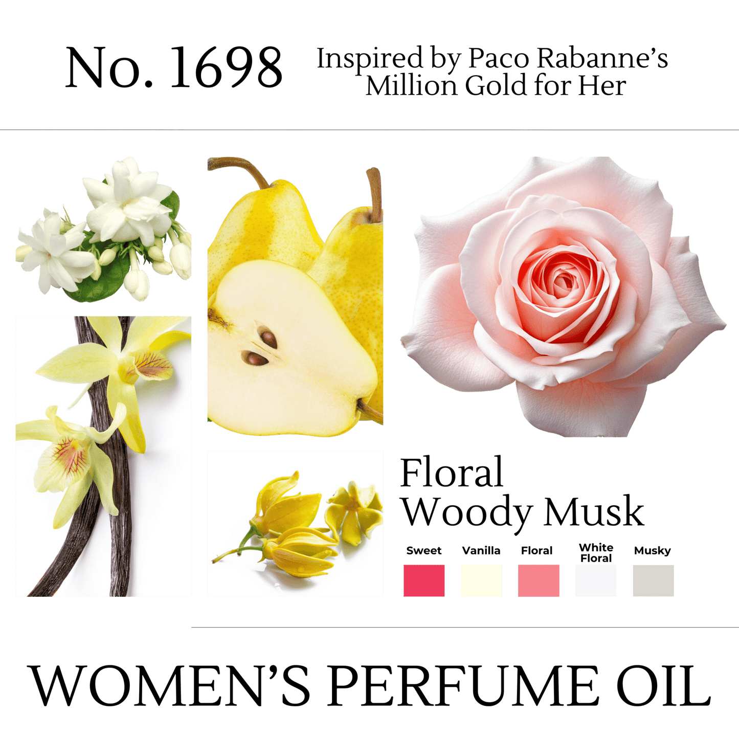 MILLION GOLD FOR HER | No. 1698 | PERFUME OIL IMPRESSION - COMFORTCRAFTS.COM